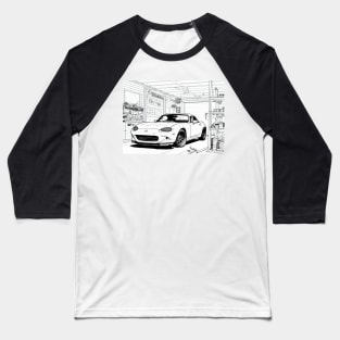 Miata / Mazda outline Baseball T-Shirt